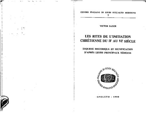 ﻿مناسک آغاز مسیحیت از قرن دوم تا ششم