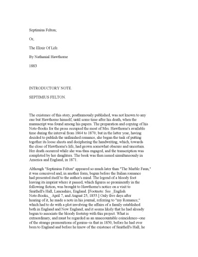 ﻿سپتیمیوس فلتون یا اکسیر زندگی