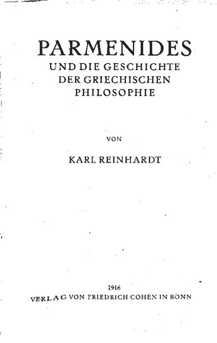 ﻿پارمنیدس و تاریخ فلسفه یونان