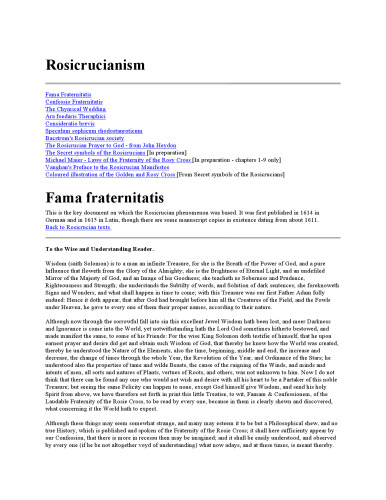 The Secret Stream: Christian Christian Rosenkreutz و Rosicrucianism