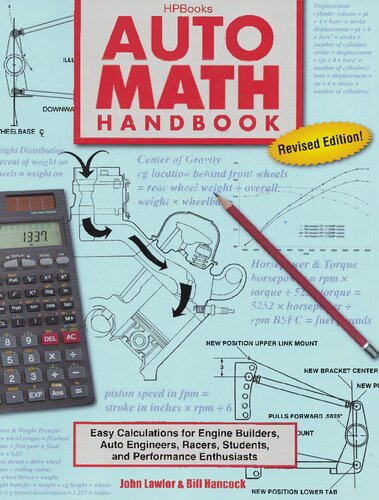 ﻿کتاب ریاضیات خودکار: محاسبات آسان برای سازندگان موتور، مهندسان خودرو، مسابقات اتومبیل رانی، دانش‌آموزان و علاقه‌مندان به عملکرد
