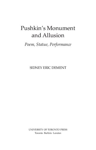 ﻿بنای یادبود و کنایه پوشکین: شعر، مجسمه، اجرا