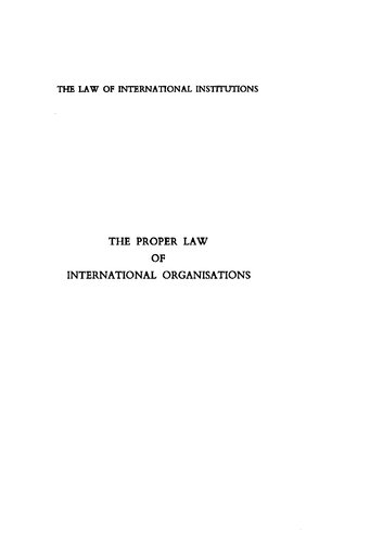 ﻿قانون صحیح سازمانهای بین المللی