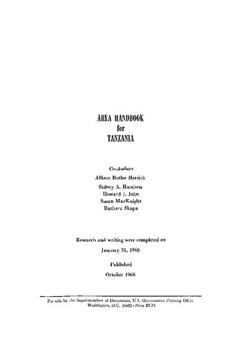 ﻿کتاب راهنمای منطقه برای تانزانیا