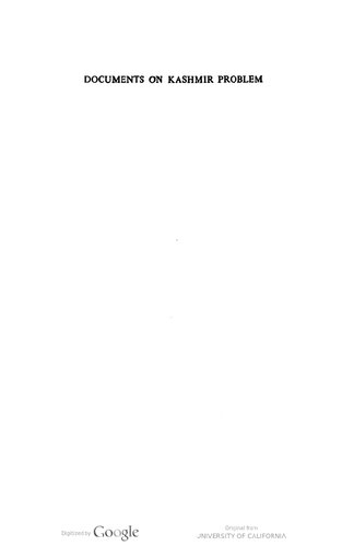 ﻿اسنادی در مورد مشکل کشمیر: نظر جهانی