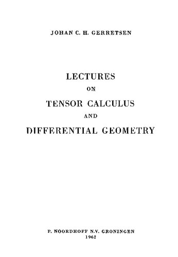 ﻿سخنرانی در حساب تانسور و هندسه دیفرانسیل
