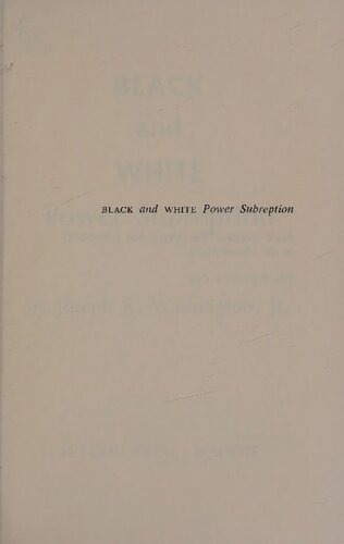 ﻿Black and White Power Subreption
