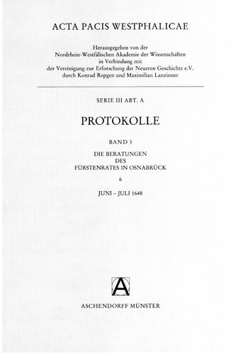 ﻿دقایق / مذاکرات شورای شاهزاده در اسنابروک - ژوئن-ژوئیه 1648