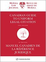 ﻿Canadian Guide to Uniform Legal Citation = Canadian Manual of Legal Reference