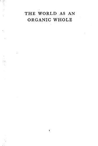 ﻿جهان به عنوان یک کل ارگانیک