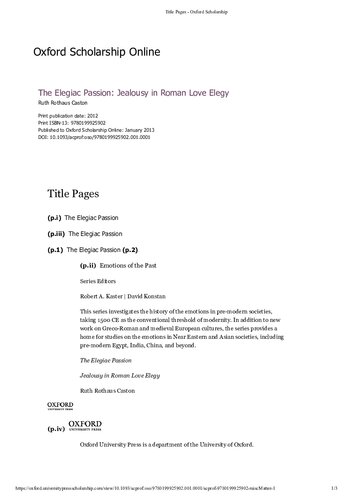 ﻿شور مرثیه: حسادت در مرثیه عشق رومی