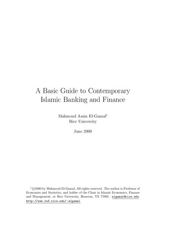 ﻿راهنمای اساسی بانکداری و مالی اسلامی معاصر