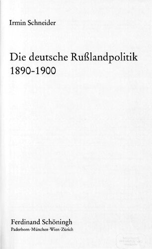 ﻿سیاست آلمان در قبال روسیه 1890-1900