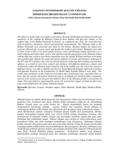 ﻿تفسیر قرآن معاصر آلبانیایی