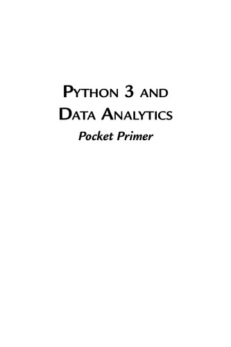 ﻿Python 3 و Data Analytics Pocket Primer