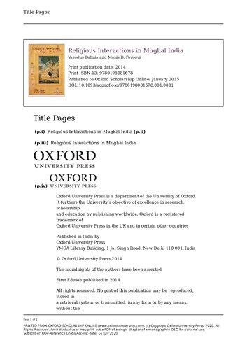 ﻿تعاملات مذهبی در هند مغول