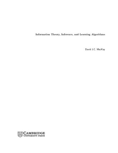 ﻿نظریه اطلاعات، استنتاج و الگوریتم های یادگیری