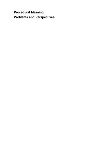 ﻿معنی رویه ای: مشکلات و دیدگاه ها