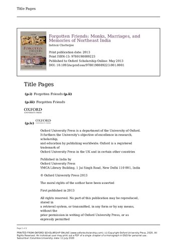 ﻿دوستان فراموش شده: راهبان، ازدواج ها و خاطرات شمال شرقی هند