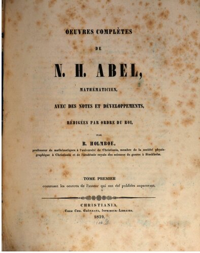 ﻿آثار کامل N. H. Abel