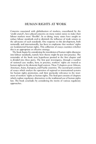 ﻿حقوق بشر در کار: دیدگاه‌هایی درباره قانون و مقررات