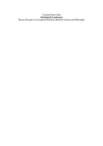﻿مناظر هستی شناختی: اندیشه های اخیر در مورد رابط های مفهومی بین علم و فلسفه