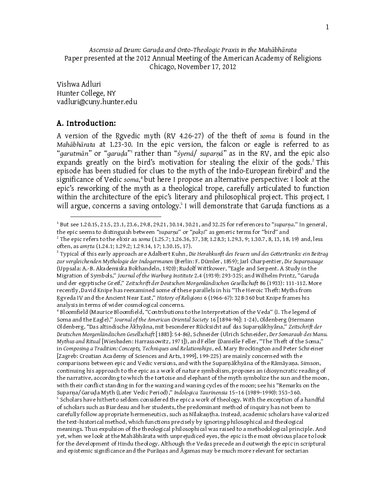 ﻿Ascensio ad Deum: Garuḍa و Onto-Teologic Praxis in Mahabharata