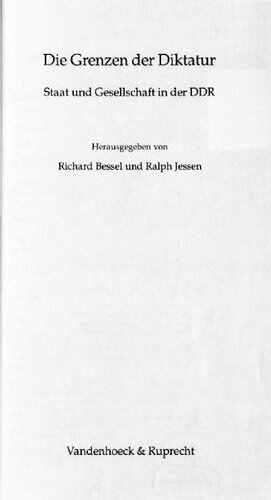 ﻿محدودیت های دیکتاتوری: دولت و جامعه در جمهوری آلمان