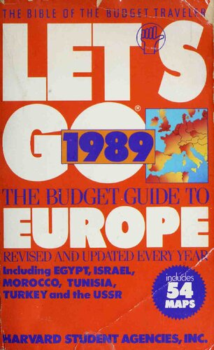 ﻿Let's Go: The Budget Guide to Europe, 1989