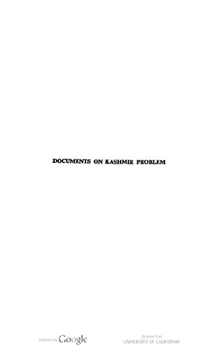 ﻿اسنادی در مورد مشکل کشمیر: نظر جهانی