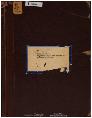 ﻿مقدمه ای بر نظریه انتشار نوترون. جلد 1