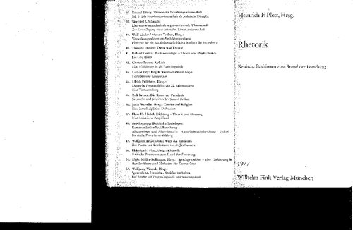 ﻿بلاغت: مواضع انتقادی در مورد وضعیت تحقیق