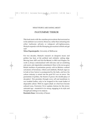 ﻿وحشت پانتومیم: موسیقی و سیاست