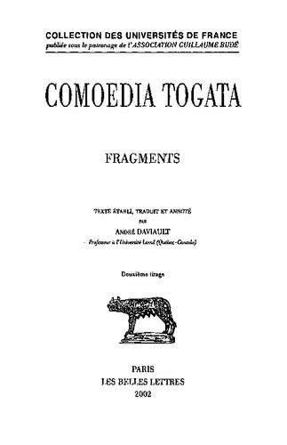 ﻿Comoedia Togata: Fragments