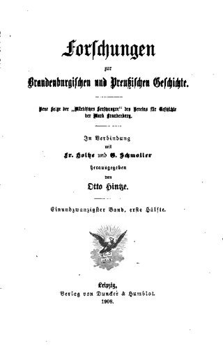 ﻿تحقیق در مورد تاریخ براندنبورگ و پروس (سری جدید 