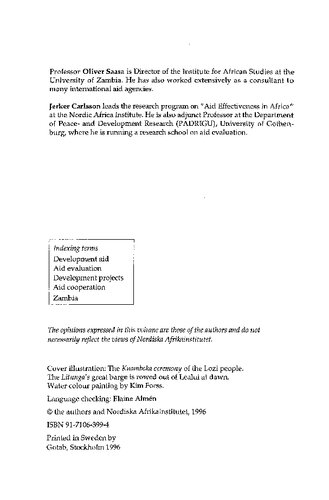 ﻿رابطه کمک در زامبیا: یک سناریوی درگیری