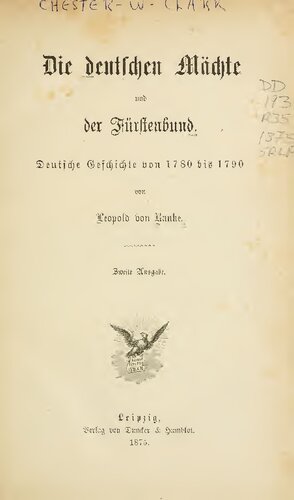 ﻿قدرت های آلمان و اتحادیه شاهزادگان: تاریخ آلمان از 1780 تا 1790
