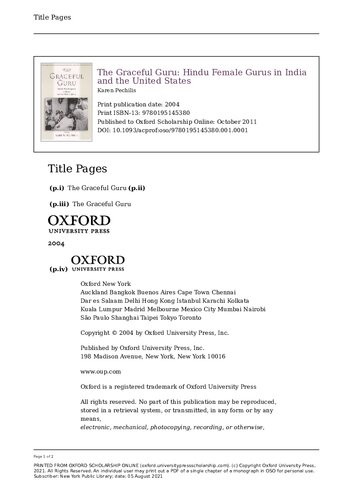 ﻿گورو برازنده: گوروهای زن هندو در هند و ایالات متحده