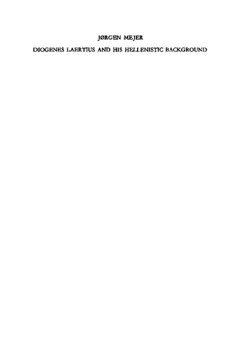 ﻿دیوژن لائرتیوس و پیشینه هلنیستی او