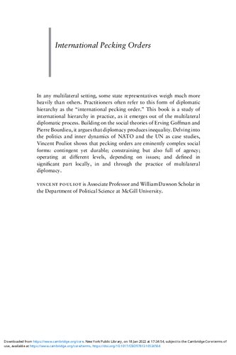 ﻿دستورات بین المللی نوک زدن: سیاست و عملکرد دیپلماسی چندجانبه