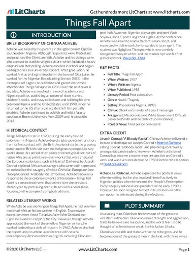 ﻿همه چیز از هم می پاشد - راهنمای مطالعه LitCharts