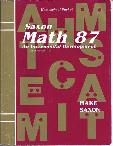 ﻿Saxon Math 87: An Incremental Development Packet Homeschool (نسخه دوم)