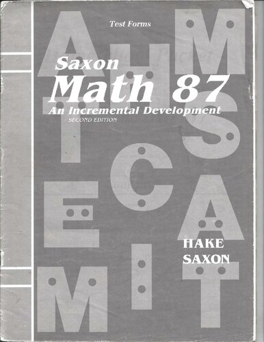 ﻿Saxon Math 87: An Incremental Development (Test Forms) (نسخه دوم)