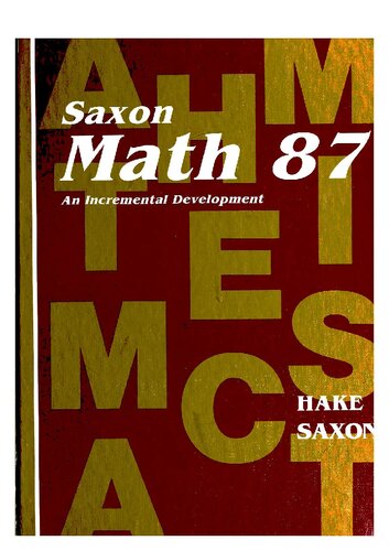 ﻿Saxon Math 87: An Incremental Development (نسخه اول)