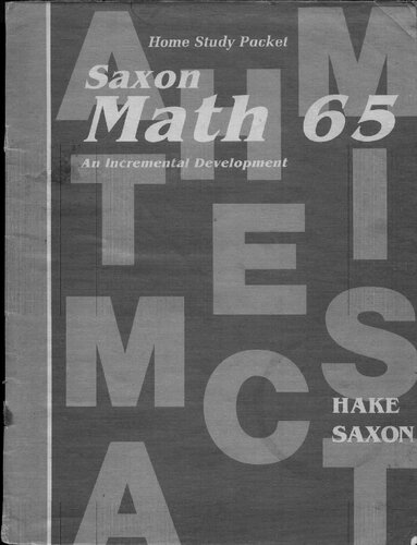 ﻿Saxon 65: بسته مطالعه خانگی برای ریاضی 65 (نسخه اول)