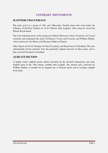 ﻿جنبش های ادبی - نگاهی سریع