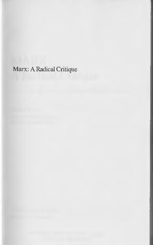 ﻿مارکس: نقد رادیکال