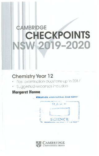 ﻿Cambridge Checkpoints NSW - Chemisty Year 12 (2019-2020)