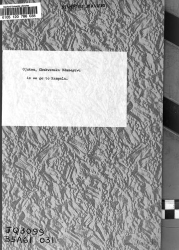 ﻿همانطور که ما به کامپالا می رویم. سخنرانی جناب سرهنگ دوم ج. اودومگو اوجوکوو