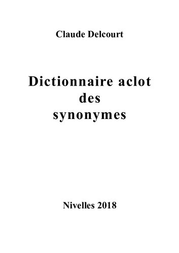 ﻿فرهنگ لغت مترادف آکلوت